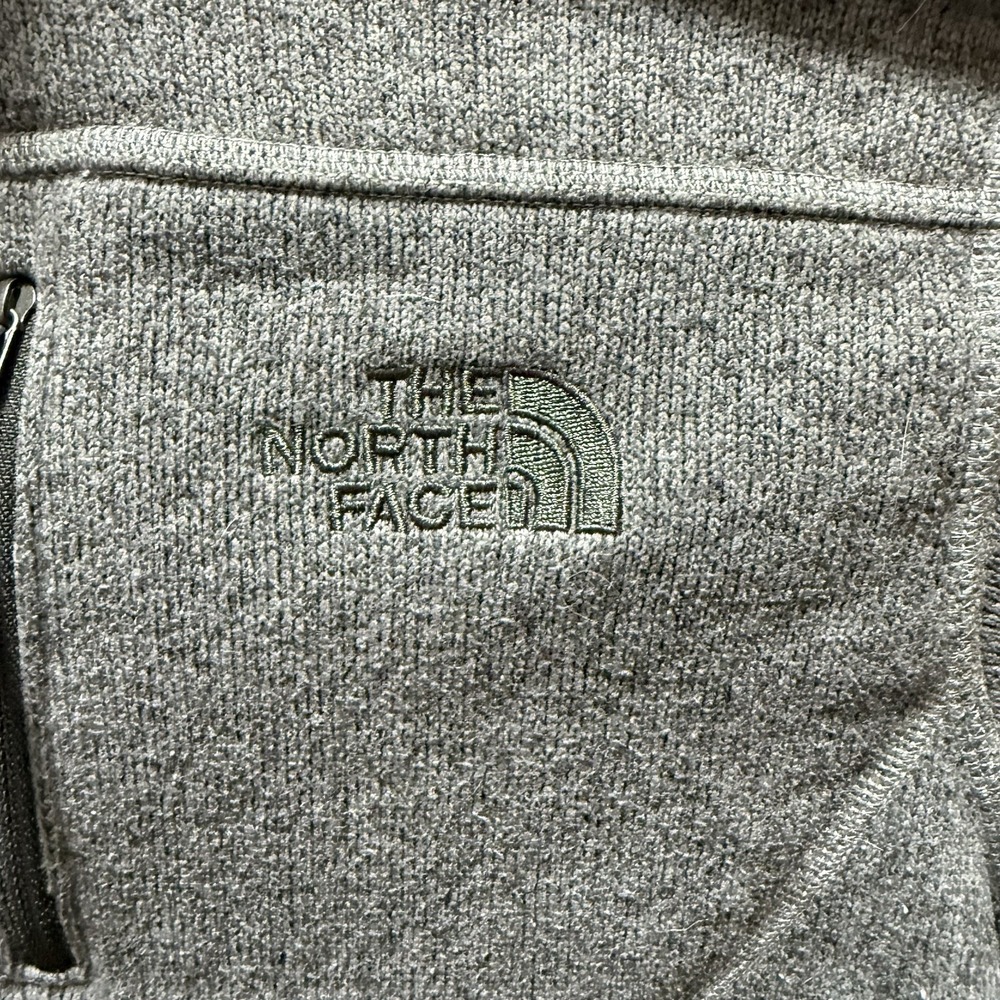 The North Face Sweater Pullover Mens Size Small Gray 1/4 Zip Fleece - Picture 2 of 6